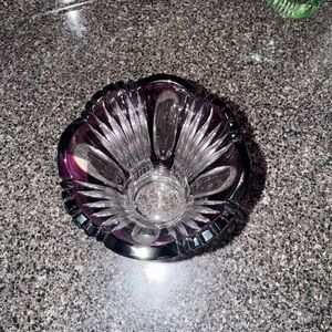 Vintage Amethyst Cut Crystal Vase